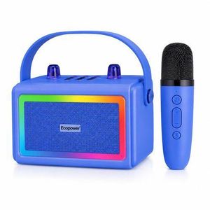 Enceinte Bluetooth Karaoké – Avec Micro Sans Fil et Lumières LED