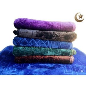 Mode 5 Tapis de prière épais VIP -Marron,Vert,Bleu,Noir,Violet