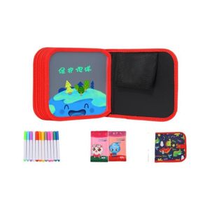 Tablette de dessin réutilisable à 10 côtés Château de Princesse pour Filles - Étui artistique portable de 20,5 cm avec craie à l'eau gratuite et lingettes humides