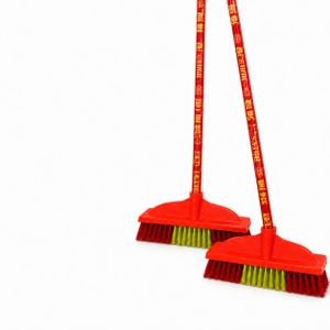 Balais de sol en plastique avec manche long – Poils résistants