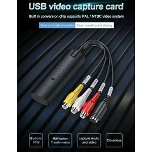 Carte de Capture Vidéo USB - Convertisseur RCA et S-Vidéo vers USB pour Numérisation VHS et Caméscope