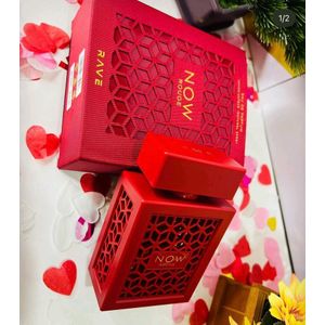 Lattafa Now Rave eau de parfum intense femme bonne teneur 48h rouge