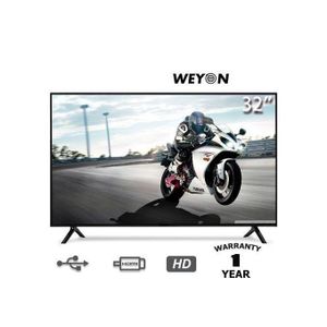 WEYON Téléviseur Led 32 Pouces - Régulateur & Décodeur Intégré - Noir - Garantie 1 An