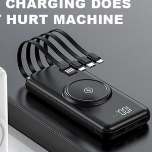 wireles charger and 4 cables 60000 Mah