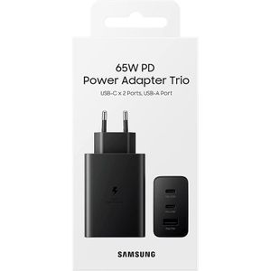 Samsung Adaptateur secteur Trio 65W Noir – Sans câble Original