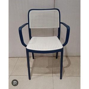 Chaise en plastique de salon balcon - blanc noir