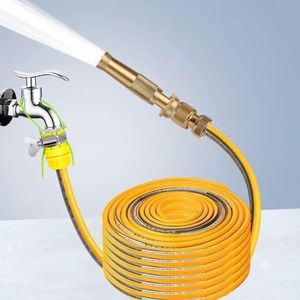  Pistolet de pulvérisation 1pc avec un tuyau de 10 mètres, buse de tuyau-Connecteur universel de tuyau, soupape réglable, système d'arrosage multifonctionnel, adapté au lavage de voiture, aux plantes et aux pelouses-Aucune batterie requise  - Or