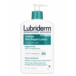 Lubriderm  Intense Skin Repair Lotion 473ml – Hydratation 48H – Répare les Peaux Sèches et Rugueuses – Céramides