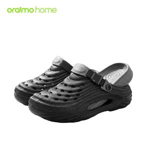 oraimo home Ripplestep Soft Comfort Meets Stylish Fashion Holes Shoes Black 38-39