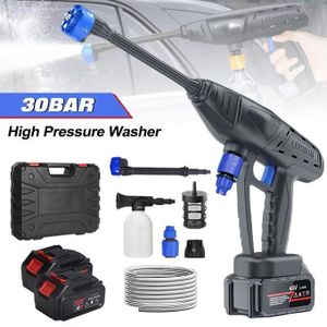 Kit De Lave-auto électrique Rechargeable Sans Fil Haute Pression Pour Machine à Laver La Voiture