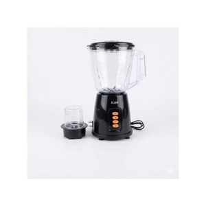 Ilux Blender & Broyeur - 2 En 1- LX-208 - 300 W - Bol 1.8 L - Noir 24 Mois De Garantie.