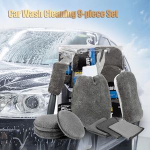 Kit de lavage de voiture avec buses pistolet à mousse – Ensemble de brosses  de nettoyage de voiture, outil de nettoyage de pare-brise, gant de lavage