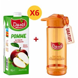 Darci Nectar De Fruit - Pomme 1L X6 + Gourde