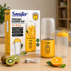 Sonifer Sonifer- Portable Blender Cup SF-8176 multifonction USB Type-C, Idéal pour les voyages et la maison.