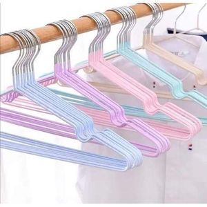20  Cintres En Métal Plastifié - Cintre Large - cintres penderie - Multicolore
