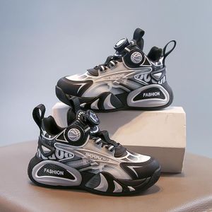 ALagzi Nouvelles chaussures de basket pour garçons printemps et automne 2026, chaussures de course pour enfants - Noir, pointures 26 à 37