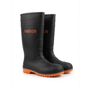 Finder Bottes de Sécurité Professionnelles en PVC – Étanches, Antidérapantes et Résistantes aux Chocs pour Chantier, Industrie, Agriculture et Pêche