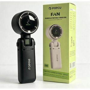 POPCU Mini Ventilateur Portable avec Écran LCD Numérique, Rechargeable USB Type-C, 5 Vitesses, Silencieux – Pour Bureau, Maison et Extérieur