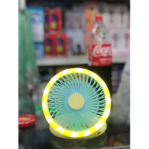 Mini Ventilateur Portable Et Rechargeable Lumineux Pliable – Fraîcheur Et Style à Portée De Main !