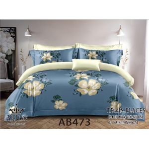 Drap Ensemble Complet 3 Places Bleu Pastel – Un Cocon de Douceur Flamboyant