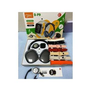 Box Montre Connectée : Box Connect D-P9 – Montre Série 9 + Casque Bluetooth + Boomer + 7 Bracelets + Câble 3-en-1 + Adaptateur