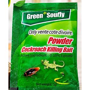 Lot de 10 Sachet Anti-Cafards en Poudre Green "Sourly-Vert