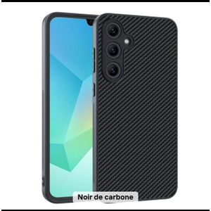 Coque Samsung A16 noir tissu 