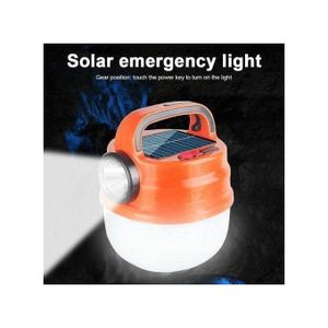 Solaire Lampe De Camping Portable à énergie Solaire, Lampe De Tente à LED Aste Par USB, Lanternes De Camp, Lumières De Secours N