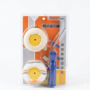 Kit Mini Rouleau de Peinture de Précision Spécial Angles et Bordures - Finition Pro Sans Traces - Pack avec 2 Recharges Haute Qualité - Idéal Déco et Retouches