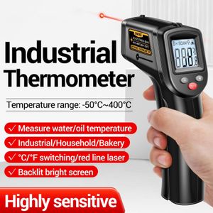 Thermomètre infrarouge numérique industriel portatif, thermomètre laser sans contact