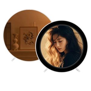 Miroir/cadre Photo Personnalisé LED Rond- blanc