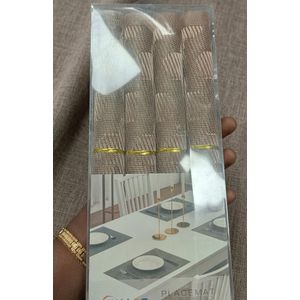 Sans Nom Set de 4 sets de table tissés – Élégance et praticité