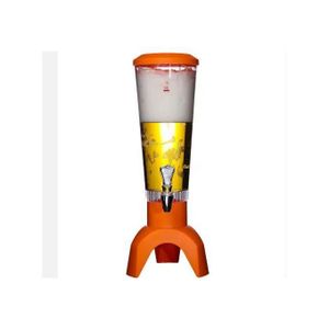 Tour à bière en plastique avec haut-parleur musical, distributeur de bière 3L, distributeur de boissons pour buffet avec lumière d'ambiance pour les activités de plein air