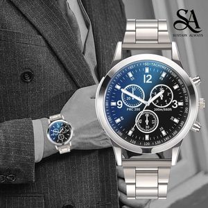 SA Business Sport style montre à quartz pour hommes - argent