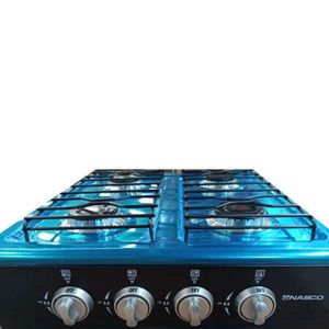 Nasco Rechaud A Gaz - NASGS-B04L-BH - 4 Feux - Avec Un Cabinet (Emballe Dans Un Carton Separe) - Noir