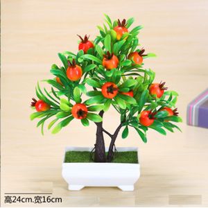 Fleurs Artificielles En Pot,Plante Artificielle En Pot D'arbre Fruitier De Grenade