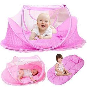 Moustiquaire/ Lit Avec Coussin Oreiller Rose 