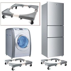 Leo Star Support Pour Sèche-Linge Congélateur Avec 4 Roulettes-Charge Supportable 1 - Ajustable - Noir