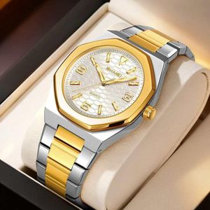 Skmei Montre homme Quartz acier inoxydable argent or