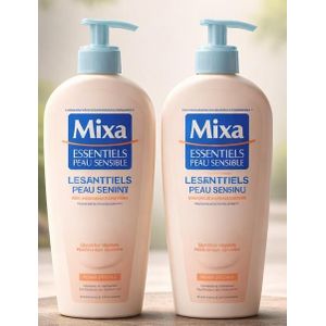 Lot De ( 2 × 250ml ) Lait Corps Nourrissant MIXA À La Glycérine Végétale Peaux Sèches Importé De France 