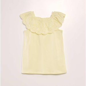 Kiabi Top Capucine en Jersey de Coton et Col Claudine Brodé - 12 ans