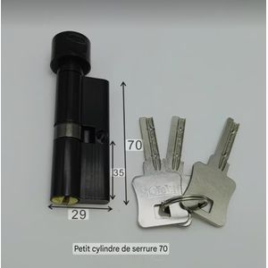 Cylindre De Serrure De Porte En Laiton Avec Bouton 35x35 - 70mm