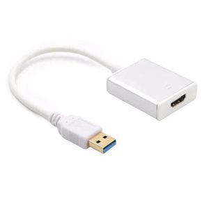 Adaptateur DisplayPort (DP) Vers HDMI Câble Convertisseur Avec Audio - Blanc