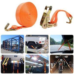 Finder Sangle à cliquet, Sangle d'arrimage avec Crochet tendeur, Sangles de Serrage 800Kg