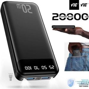 VIC ♛20000mAh Power Banks 74Wh Chargeur Portable Batterie Ultra Slim (Entrée Type C)