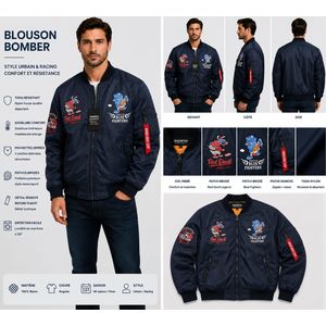 BLOUSON BOMBER HOMME – STYLE STREETWEAR & RACING