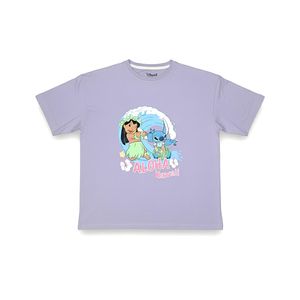 T-shirt Enfant "Lilo & Stitch : Aloha Hawaii" – Lilas Pastel en Coton - 14-15 ans