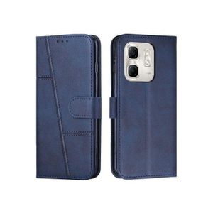 Etui a rabat Cuir compatible Infinix Hot 50i / Smart 9 + 1Antichocs 