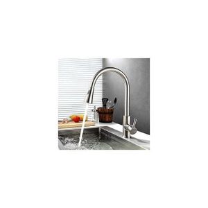 Robinet De Cuisine Mitigeur Chaud Et Froid, Pots En Acier Inoxydable, Robinet De Cuisine, Mitigeur D'évier Avec Poignée Unique Pivotante à 360 Degrés