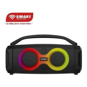 SMART TECHNOLOGY Haut-parleurs Rechargeable-Résistant à l’Eau (STHP-5050E) -100W- 13 Modes D’Éclairage- Bluetooth- Noir- garantie 3 Mois.